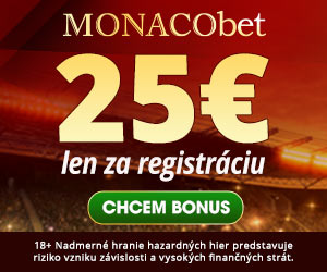 Monacobet - 25€ free bet len za registráciu - klikni